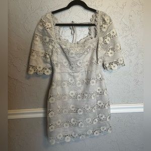 Beige Flower Dress